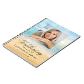 Beachthema Gedenkfeier Foto Gast Notizblock (Linke Seite)