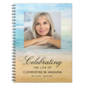 Beachthema Gedenkfeier Foto Gast Notizblock (Vorderseite)