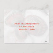 Beachthema Happy New Year Dated Foto Postkarte (Rückseite)