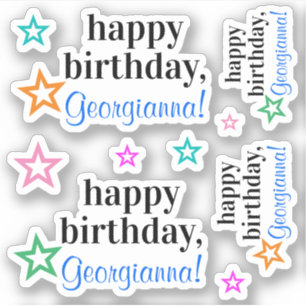 Beachtliches "alles Gute zum Geburtstag" + Aufkleber