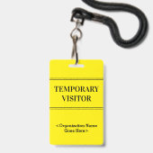 Beachtliches "VORÜBERGEHENDER BESUCHER" Abzeichen Ausweis (Front with Lanyard)
