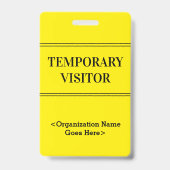 Beachtliches "VORÜBERGEHENDER BESUCHER" Abzeichen Ausweis (Back)