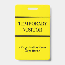 Beachtliches "VORÜBERGEHENDER BESUCHER" Abzeichen Ausweis