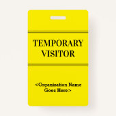 Beachtliches "VORÜBERGEHENDER BESUCHER" Abzeichen Ausweis (Vorderseite)