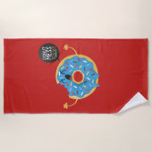 Beachtowel Jungen-lustige Krapfen-Verwirrung mit Strandtuch (Vorderseite)