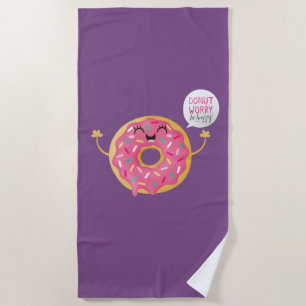 Beachtowel Mädchen-ist lustige Krapfen-Sorge Strandtuch