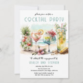 Beachtropische Cocktails-Party Einladung (Vorderseite)