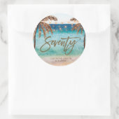 beachtropische Weihnachtsmarke Runder Aufkleber (Tasche)