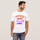 Beachurlaub Apparel, Beach Palm Trees Paradies T-Shirt (Vorne ganz)
