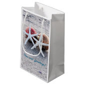 Beachurlaub Maßgeschneiderte Geschenktasche - Klei Kleine Geschenktüte (Rückseite Schrägansicht)