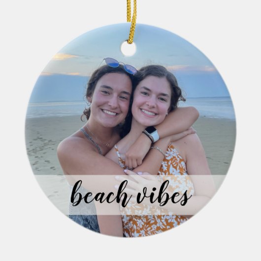 Beachvibes Custom Foto Ornament - Weihnachtsgesche (Vorne)