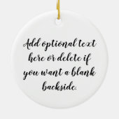 Beachvibes Custom Foto Ornament - Weihnachtsgesche (Hinten)