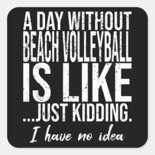 Beachvolleyball-Geschenk Quadratischer Aufkleber