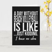 Beachvolleyball-Geschenkidee Karte (Gelbe Blume)