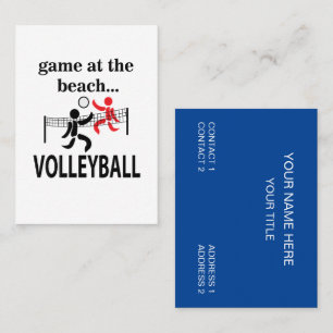 Beachvolleyball-Sporttrainer Visitenkarte