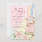 Beachvolleyballett Bärenballenbläserin Bärendusche Einladung (Vorderseite)