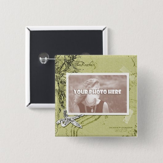 Beachwalker Collage - Kiwi Button (Vorne & Hinten)