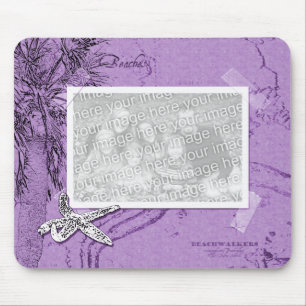 Beachwalker Collage - Starfish lila Mousepad