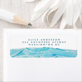 Beachwaves Aufkleber für die Rücksendeadresse von  (Insitu)