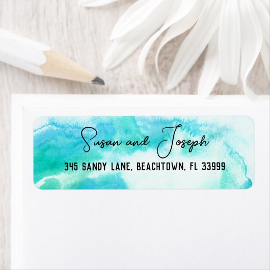 BeachWedding Blue Waves Rücksendeadresse (Insitu)