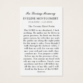 Beachweg-Rainbow-Beerdigungskarte (Rückseite)