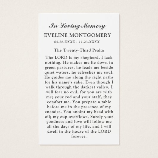 Beachweg-Rainbow-Beerdigungskarte (Rückseite)