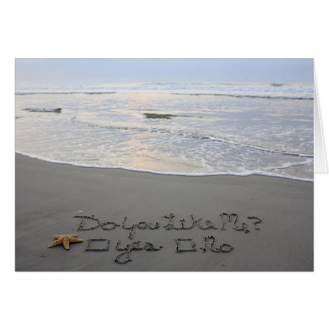 Beachwrite-Flirtkarte (Vorderseite (Horizontal))