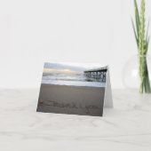 Beachwrites danken Ihnen Dankeskarte (Vorderseite)