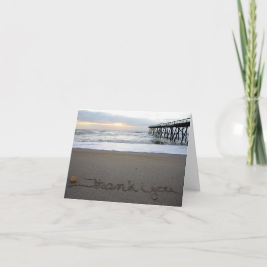 Beachwrites danken Ihnen Dankeskarte (Vorderseite)