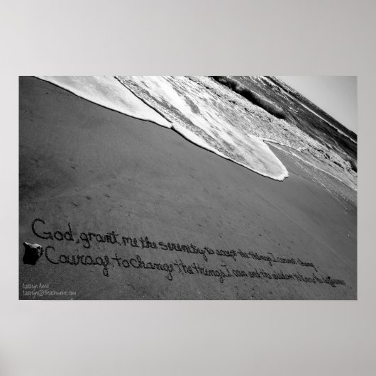 Beachwrite's Serenity-Gebet Poster (Vorne)