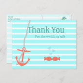 Beachy Anchor Vielen Dank Postkarte (Vorne/Hinten)