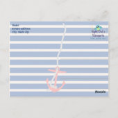 Beachy Anchor Vielen Dank Postkarte (Rückseite)