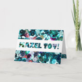 Beachy Aqua-blaue ImitatSequins Karte (Vorderseite)