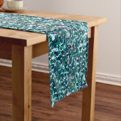 Beachy Aqua-blaue ImitatSequins Kurzer Tischläufer (Beispiel)