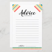 Beachy Baby Shower Advice Card (Vorne/Hinten)