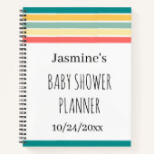 Beachy Baby Shower Planner Notizblock (Vorderseite)