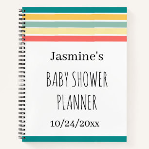 Beachy Baby Shower Planner Notizblock