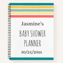 Beachy Baby Shower Planner Notizblock