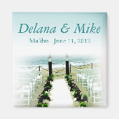 Beachy Beach Wedding Gefallen Keepake Magnet (Vorne)