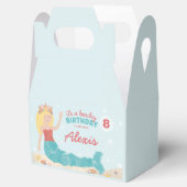 Beachy Birthday Mermaid Gevor Box Peach Aquamarin Geschenkschachtel (Geöffnet)