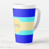 Beachy Bliss: Ocean Blues and Sunny Hues-Stripes- Milchtasse (Rechte Ecke)
