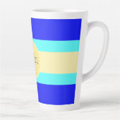 Beachy Bliss: Ocean Blues and Sunny Hues-Stripes- Milchtasse (Rechts)