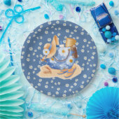 Beachy Blue Daisy Pappteller (Party)