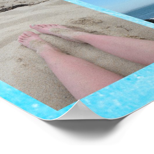 Beachy Blue Multi Picture Personalisiert Poster (Ecke)