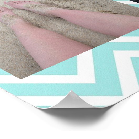 Beachy Blue Multi Picture Personalisiert Poster (Ecke)