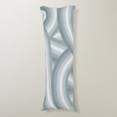 Beachy Blue Retro Rainbow Stripes Pattern Seitenschläferkissen (Vorderseite Vertikal)