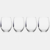 Beachy Blue Seashell Weinglas Ohne Stiel (Links)