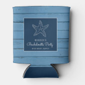 Beachy Blue Starfish Junggeselinnen-Abschied Dosenkühler (Vorderseite)