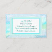 Beachy Blue Tones Visitenkarte (Rückseite)