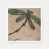 Beachy Blue und Green Dragonfly Flit Serviette (Vorderseite)